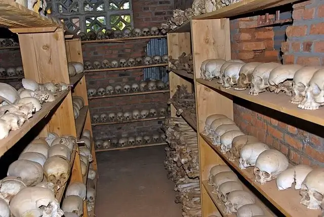 Remembering Rwandan Genocide: Lessons of Loss and ResilienceShelves of skulls Ntarama Church Genocide Memorial, Finding AfroHistory Black History